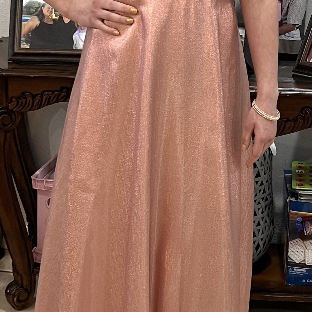 Elegant Shimmering Pink Gown
